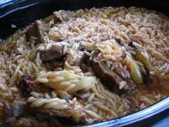 Roast Meat with Pasta and Tomatoes