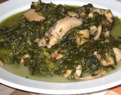 Cuttlefish with spinach