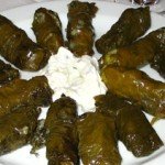 Stuffed vineleaves with rice and meat