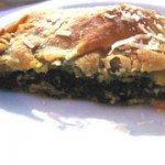 Spinach pie with home made filo