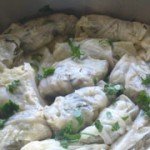Stuffed cabbage leaves with rice