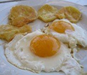 Fried Cheese with Eggs