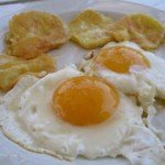 Fried Cheese with Eggs