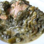 Lamb with Cos Lettuce in Egg and Lemon Sauce
