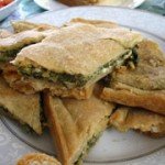 Spinach pie with cheese
