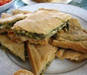 Spinach pie with cheese