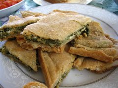 Spinach pie with cheese