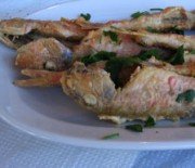 Fried red mullet