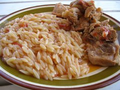 Chicken with orzo