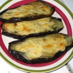 Stuffed eggplants from Lesvos island