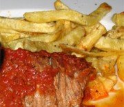 Beef with red sauce
