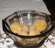 Almond sweets with tangerine