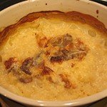 Baked rice milk pudding