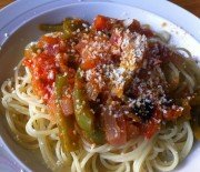 Pasta with greek style sauce