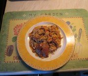 Squid with orzo