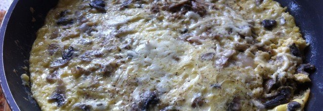 Chicken and mushroom omelette