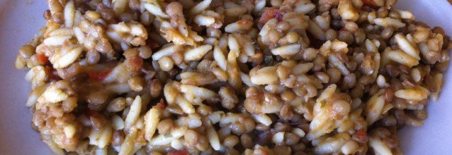 Lentils with orzo